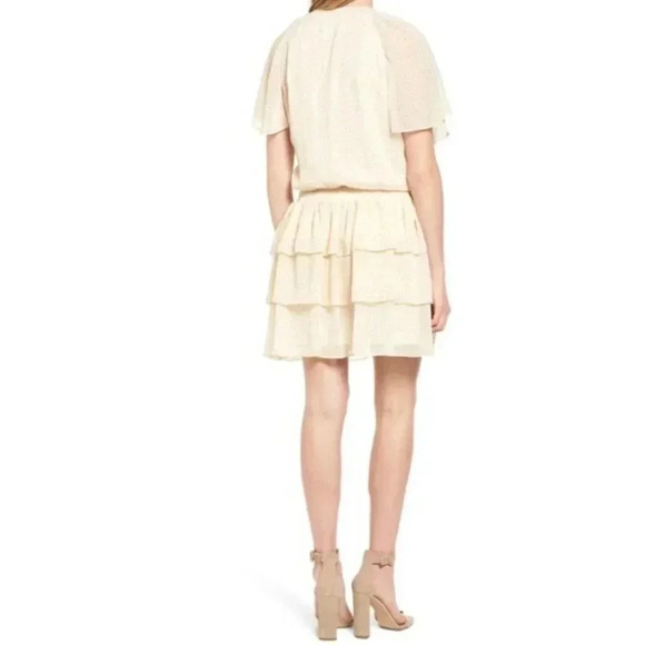 Rebecca Minkoff Off White Multi Pebble Tassel-neck Floral Dress Size Large - Picture 4 of 11